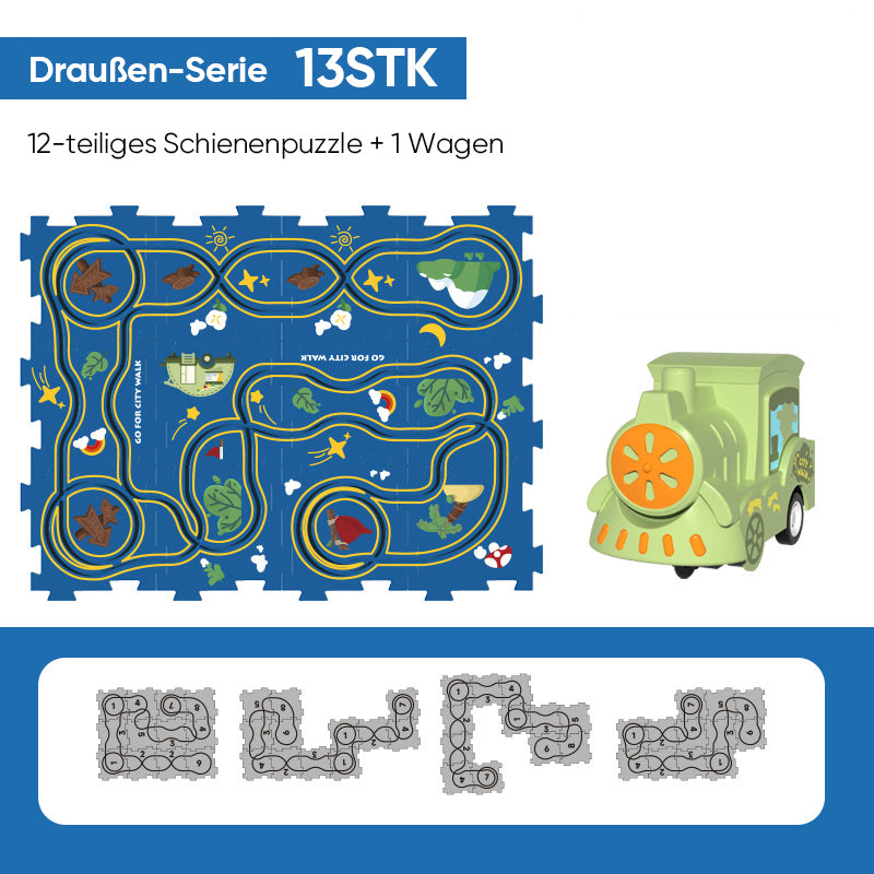 Puzzlespielzeug für Kinder mit Schienenfahrzeugen