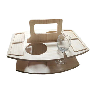 Tragbares Weinregal aus Holz