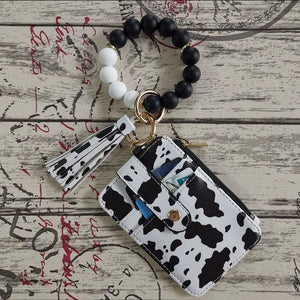 Stylischer Kartenhalter mit Silikon-Perlen-Armband