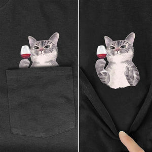 😾🖕Katzenmotiv T-Shirt mii Mittelfinger