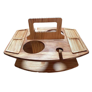 Tragbares Weinregal aus Holz
