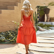 Laden Sie das Bild in den Galerie-Viewer, Temperament und Eleganz reiner Farbe Mantel langes Kleid