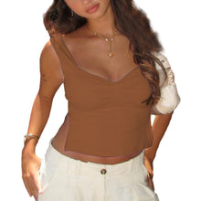 Laden Sie das Bild in den Galerie-Viewer, Unifarbenes Camisole mit quadratischem Halsausschnitt