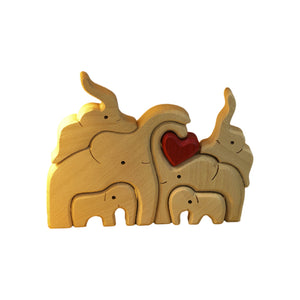Holzpuzzle Elefantenfamilie