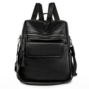 Lässiger Damenrucksack aus weichem Leder
