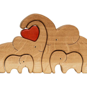 Holzpuzzle Elefantenfamilie