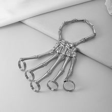 Laden Sie das Bild in den Galerie-Viewer, Totenkopf-Knochen-Ring-Armband
