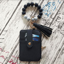 Laden Sie das Bild in den Galerie-Viewer, Stylischer Kartenhalter mit Silikon-Perlen-Armband