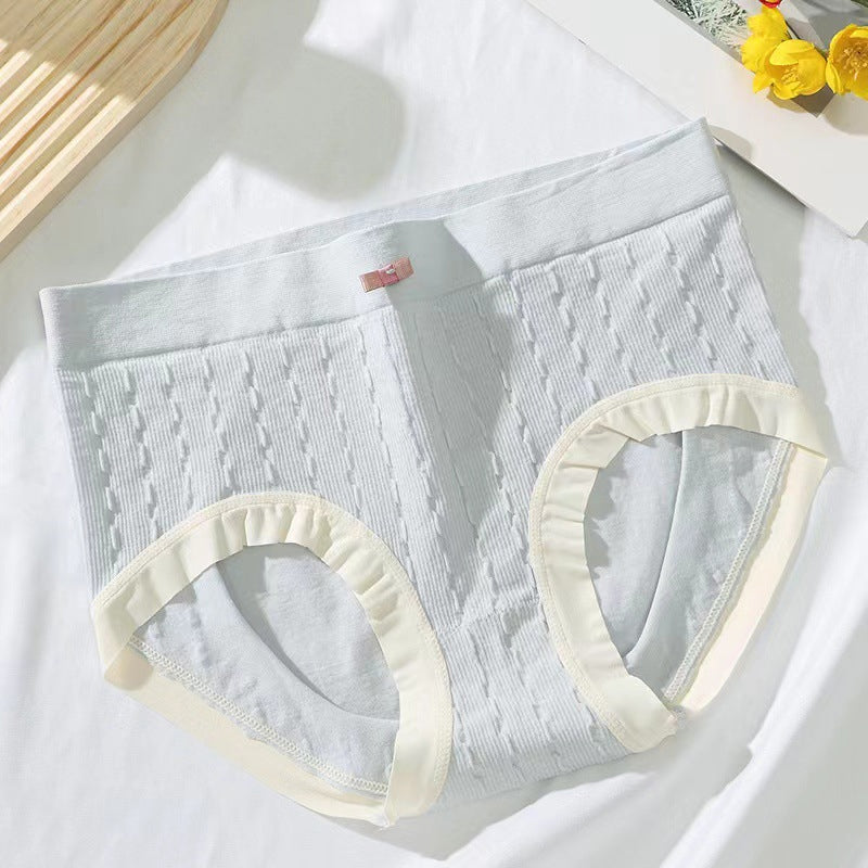 Baumwoll-Bügelhöschen mit mittlerer Leibhöhe für Damen