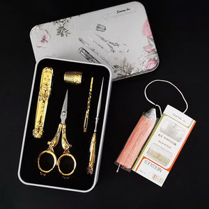 Vintage 5-teiliges Set spitzer Scheren