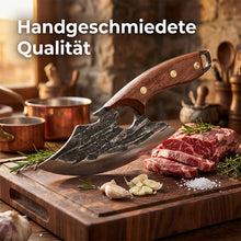 Laden Sie das Bild in den Galerie-Viewer, Premium-Set aus handgeschmiedetem Kochmesser und Hackmesser
