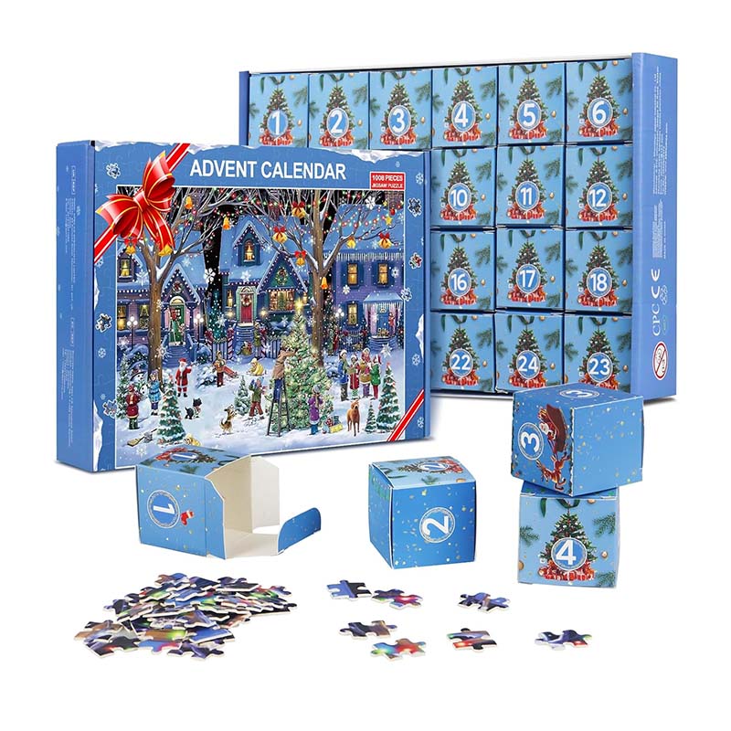 Weihnachten 24 Tage Countdown Kalender Puzzle
