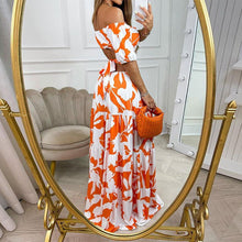 Laden Sie das Bild in den Galerie-Viewer, Langes Schulterfreies Strandkleid