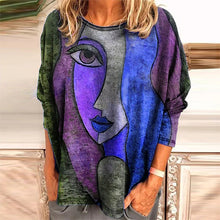 Laden Sie das Bild in den Galerie-Viewer, T-Shirt mit Gesichtsaufdruck