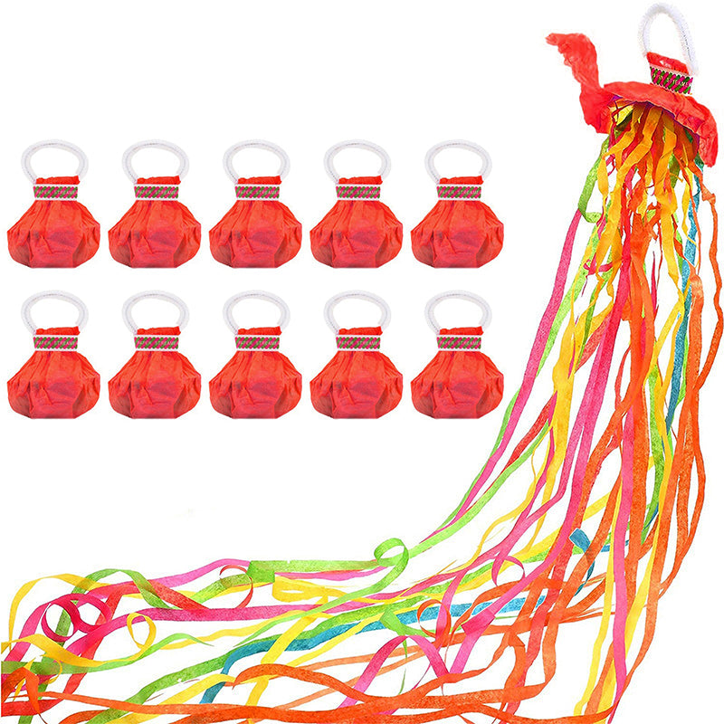 Bunte Handgeworfene Luftschlangen