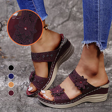 Laden Sie das Bild in den Galerie-Viewer, Blumen Sommersandalen für Damen