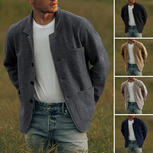 Einfarbige Freizeitjacke für Herren