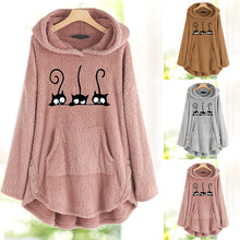 Laden Sie das Bild in den Galerie-Viewer, Bedruckter Plüsch-Kapuzenpullover