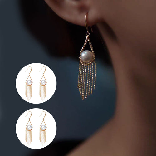 Perle Fransen Ohrringe