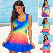 Laden Sie das Bild in den Galerie-Viewer, Bikini-Badeanzug mit Regenbogen-Ombre