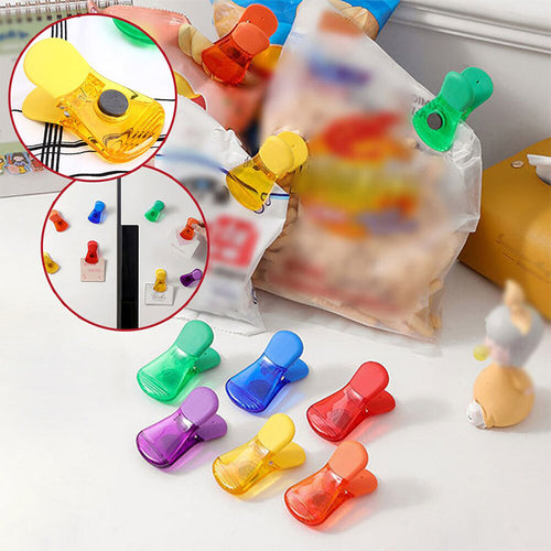 Bunte magnetische Lebensmittelverschlussklammern (6 Stück/Satz)