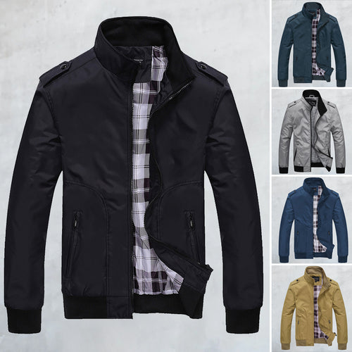 Lässige Stehkragenjacke für Herren