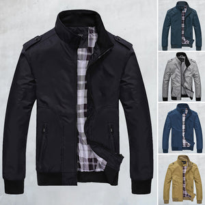 Lässige Stehkragenjacke für Herren