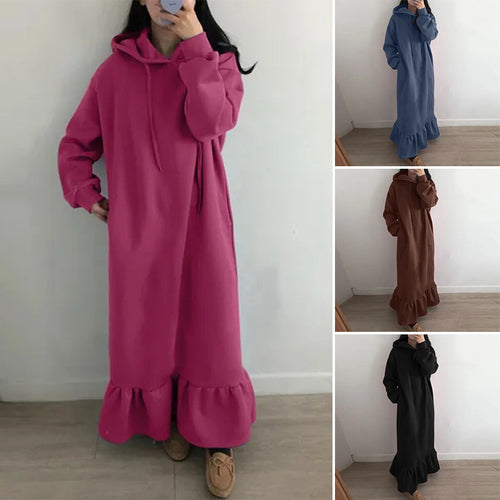 Hoodieförmiges Kleid mit Kapuzen