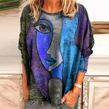 Laden Sie das Bild in den Galerie-Viewer, T-Shirt mit Gesichtsaufdruck