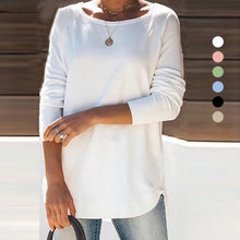 Laden Sie das Bild in den Galerie-Viewer, Minimalistisches T-Shirt mit Rundhalsausschnitt