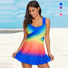 Laden Sie das Bild in den Galerie-Viewer, Bikini-Badeanzug mit Regenbogen-Ombre