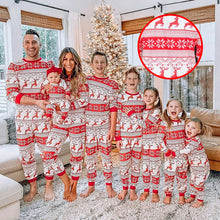 Laden Sie das Bild in den Galerie-Viewer, Roter Elch-Weihnachtsfamilien-Pyjama