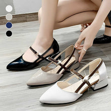 Laden Sie das Bild in den Galerie-Viewer, Sandalen mit spitzer Zehenpartie und niedrigem Absatz