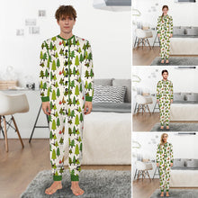 Laden Sie das Bild in den Galerie-Viewer, Grüner kleiner Weihnachtsbaum Print Familie Passender Onesie Pyjamas