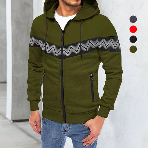 Lässiger Kapuzenpullover mit Reißverschluss für Herren