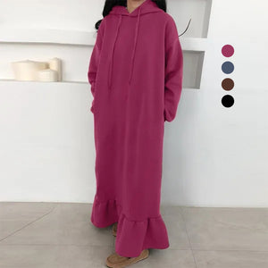 Hoodieförmiges Kleid mit Kapuzen