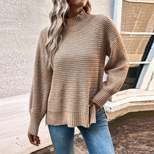 Laden Sie das Bild in den Galerie-Viewer, Geschlitzter Pullover mit Puffärmeln