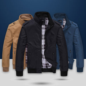 Lässige Stehkragenjacke für Herren
