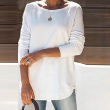 Laden Sie das Bild in den Galerie-Viewer, Minimalistisches T-Shirt mit Rundhalsausschnitt