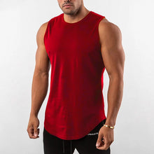 Laden Sie das Bild in den Galerie-Viewer, Einfarbige Fitnessweste mit Rundhalsausschnitt für Herren