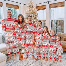 Laden Sie das Bild in den Galerie-Viewer, Roter Elch-Weihnachtsfamilien-Pyjama