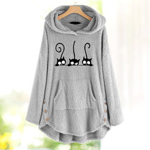 Laden Sie das Bild in den Galerie-Viewer, Bedruckter Plüsch-Kapuzenpullover