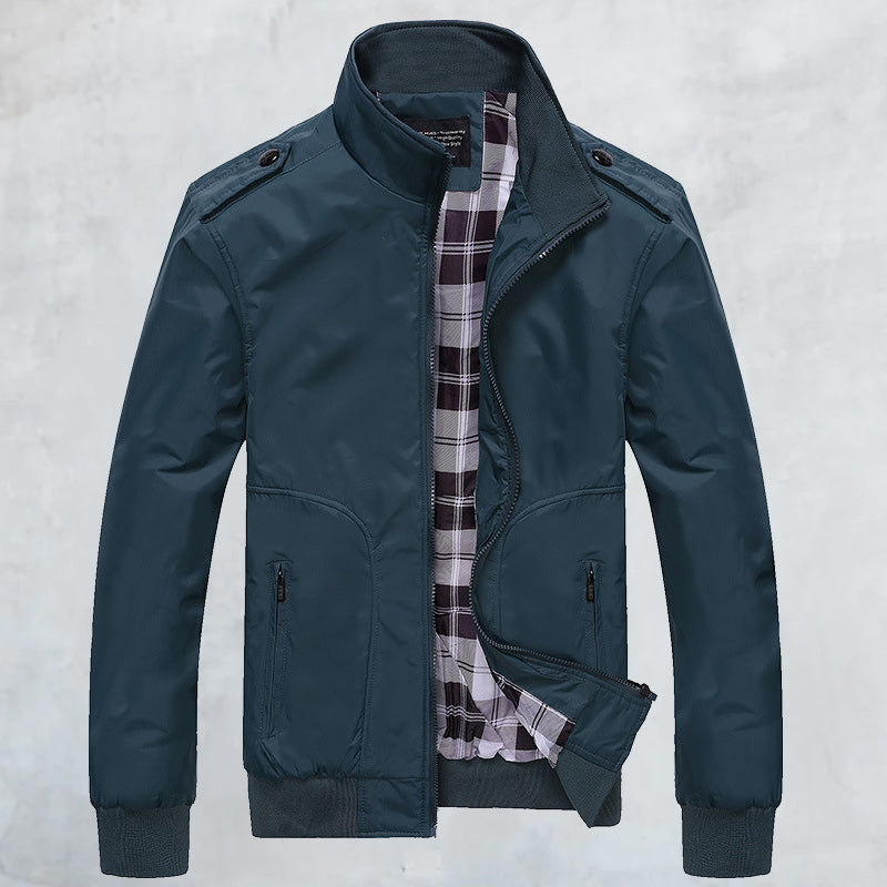 Lässige Stehkragenjacke für Herren