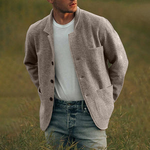 Einfarbige Freizeitjacke für Herren