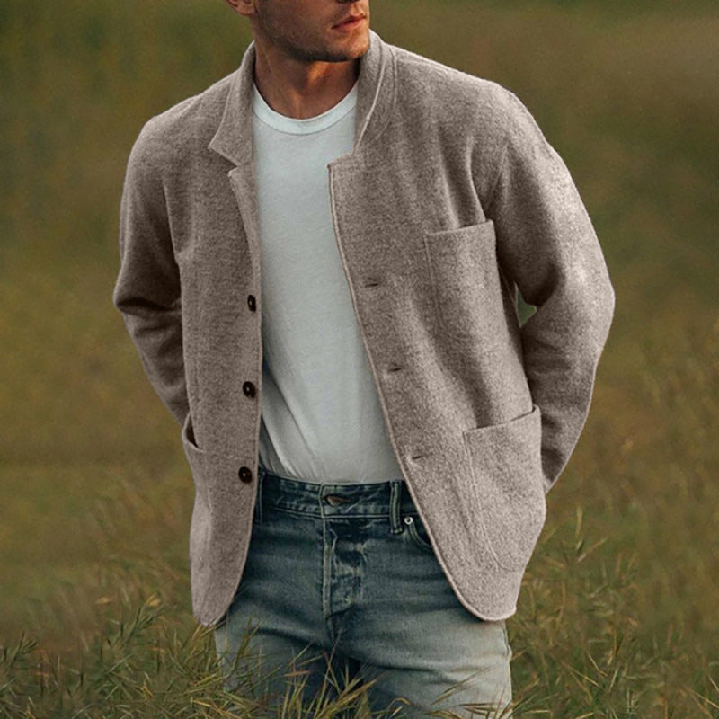 Einfarbige Freizeitjacke für Herren