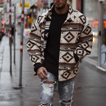 Laden Sie das Bild in den Galerie-Viewer, Reversjacke mit geometrischem Muster