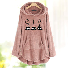 Laden Sie das Bild in den Galerie-Viewer, Bedruckter Plüsch-Kapuzenpullover