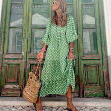 Laden Sie das Bild in den Galerie-Viewer, Strandkleid Mit Puffärmeln