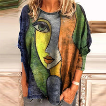 Laden Sie das Bild in den Galerie-Viewer, T-Shirt mit Gesichtsaufdruck