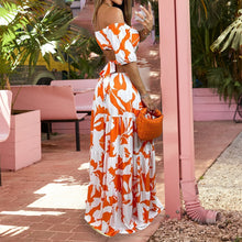 Laden Sie das Bild in den Galerie-Viewer, Langes Schulterfreies Strandkleid